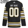 Lapsille NHL Boston Bruins Pelipaita Custom 100th Anniversary Adidas 2023-24 Musta Authentic